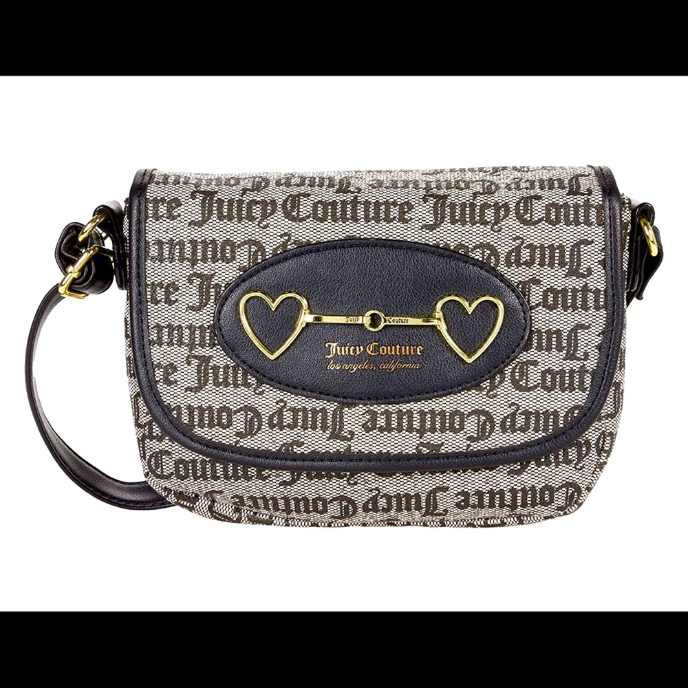 Juicy Couture Black and Gold Crossbody Bag